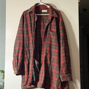 Falls Creek Red and Brown Plaid Shirt